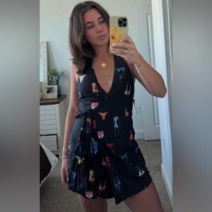 Black Wrap Bikini Dress